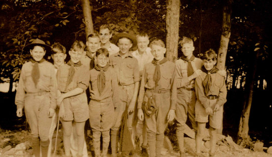 Troop 2 Scouts at Camp (mid 1930s)