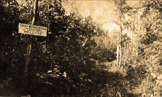 Camp Workcoeman Entrance in 1924